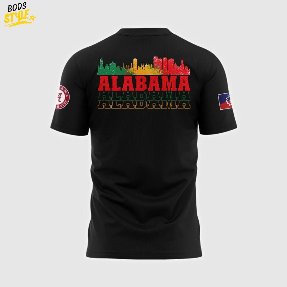 Alabama Crimson Tide x Juneteenth Heritage 2025 Special Black Tee Alabama Crimson Tide x Juneteenth Heritage 2025 Special Black Tee