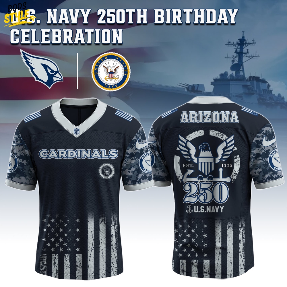 Arizona Cardinals NFL x 250 U.S. Navy 250th Birthday Celebration Jersey Arizona Cardinals NFL x 250 U.S. Navy 250th Birthday Celebration Jersey