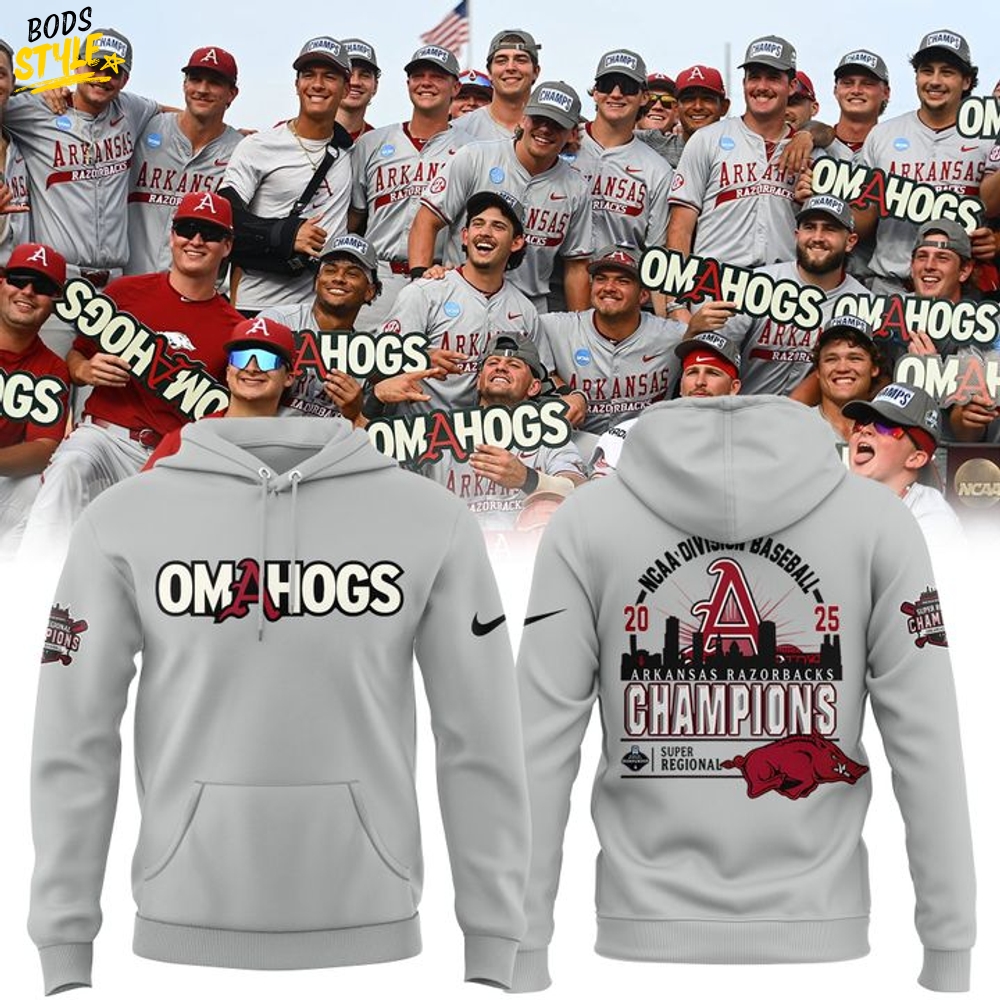 Arkansas Baseball Omahogs Super Regionals Champions Limited Hoodie Set 2025 Arkansas Baseball Omahogs Super Regionals Champions Limited Hoodie Set 2025