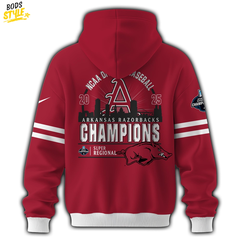 Arkansas Razorbacks 2025 Super Regional Champions Special Hoodie Arkansas Razorbacks 2025 Super Regional Champions Special Hoodie