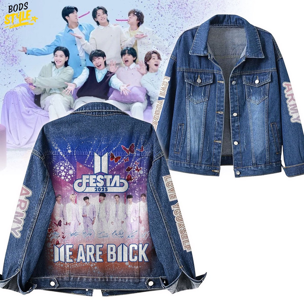BTS "We Are Back" Tour 2025 Special Denim Jacket BTS "We Are Back" Tour 2025 Special Denim Jacket