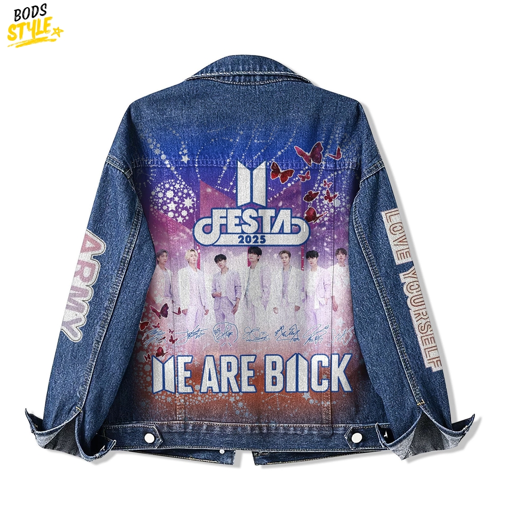 BTS "We Are Back" Tour 2025 Special Denim Jacket BTS "We Are Back" Tour 2025 Special Denim Jacket