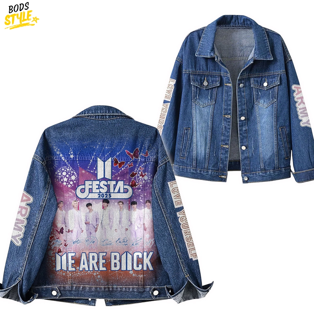BTS "We Are Back" Tour 2025 Special Denim Jacket BTS "We Are Back" Tour 2025 Special Denim Jacket
