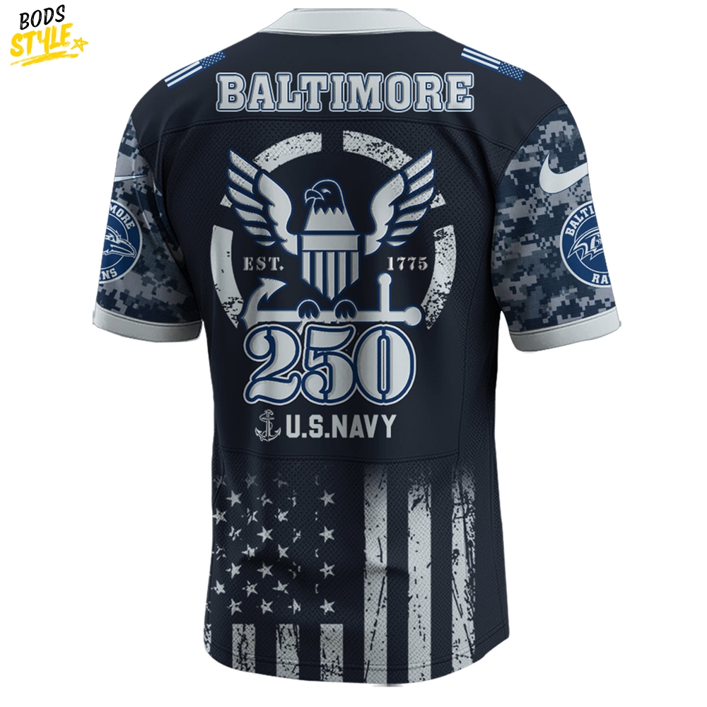 Baltimore Ravens NFL x 250 U.S. Navy 250th Birthday Celebration Jersey Baltimore Ravens NFL x 250 U.S. Navy 250th Birthday Celebration Jersey