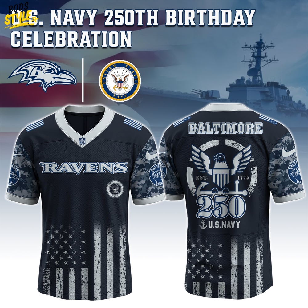 Baltimore Ravens NFL x 250 U.S. Navy 250th Birthday Celebration Jersey Baltimore Ravens NFL x 250 U.S. Navy 250th Birthday Celebration Jersey
