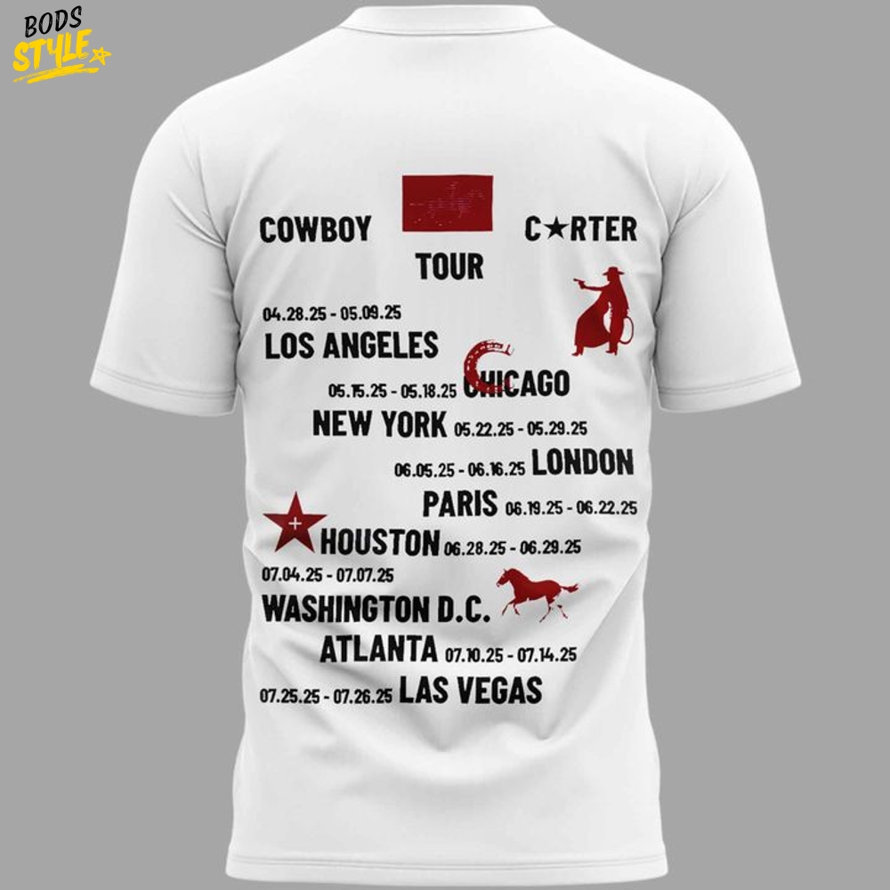 Beyoncé "COWBOY CARTER TOUR" 2025 Tshirt Beyoncé "COWBOY CARTER TOUR" 2025 Tshirt