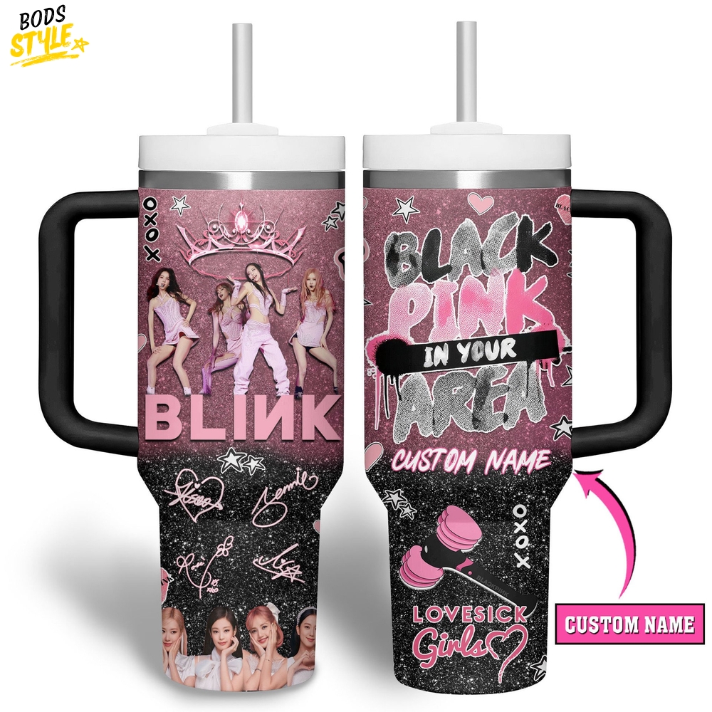 Blackpink in your Area Peronalized Tumbler 40oz with Handle Blackpink in your Area Peronalized Tumbler 40oz with Handle