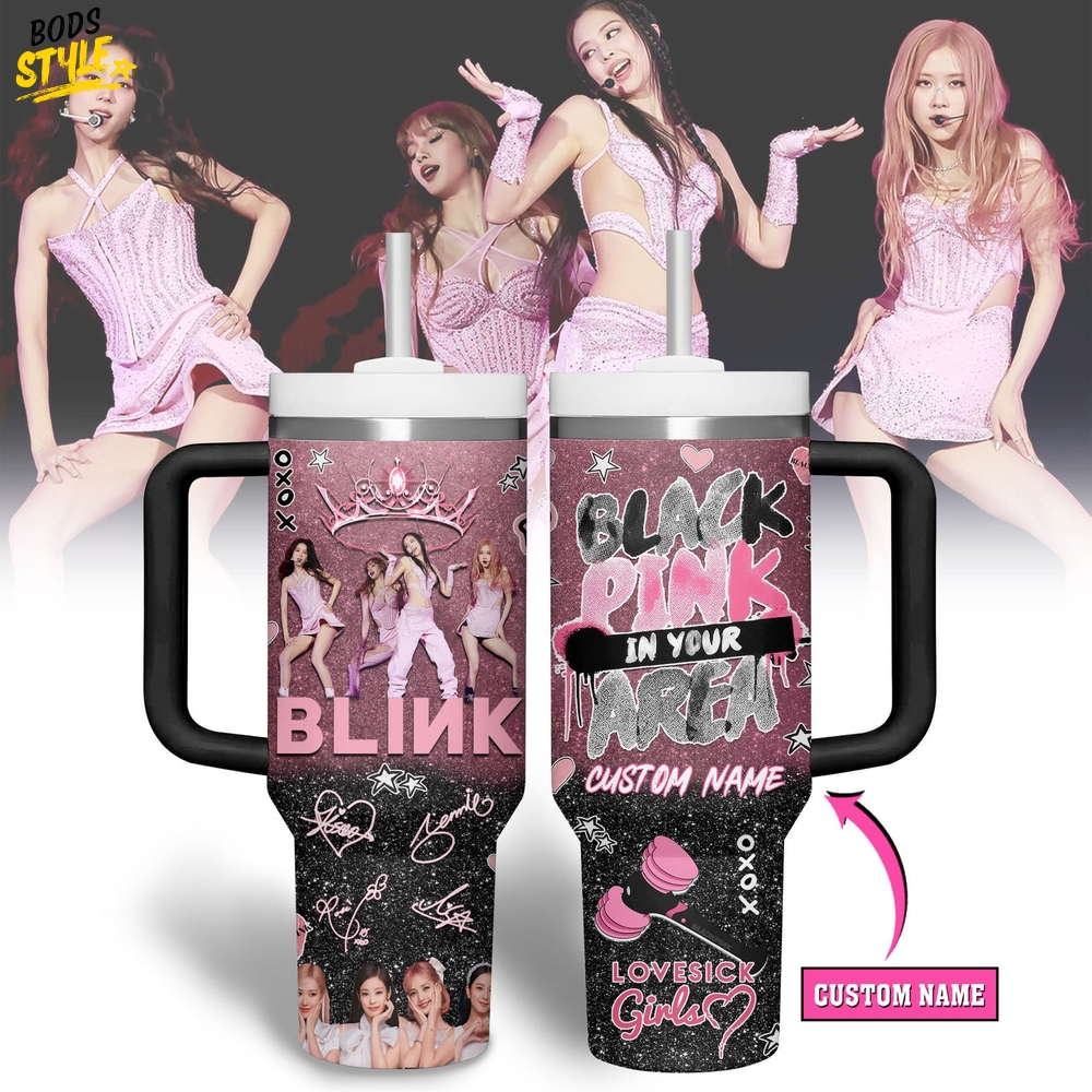 Blackpink in your Area Peronalized Tumbler 40oz with Handle Blackpink in your Area Peronalized Tumbler 40oz with Handle