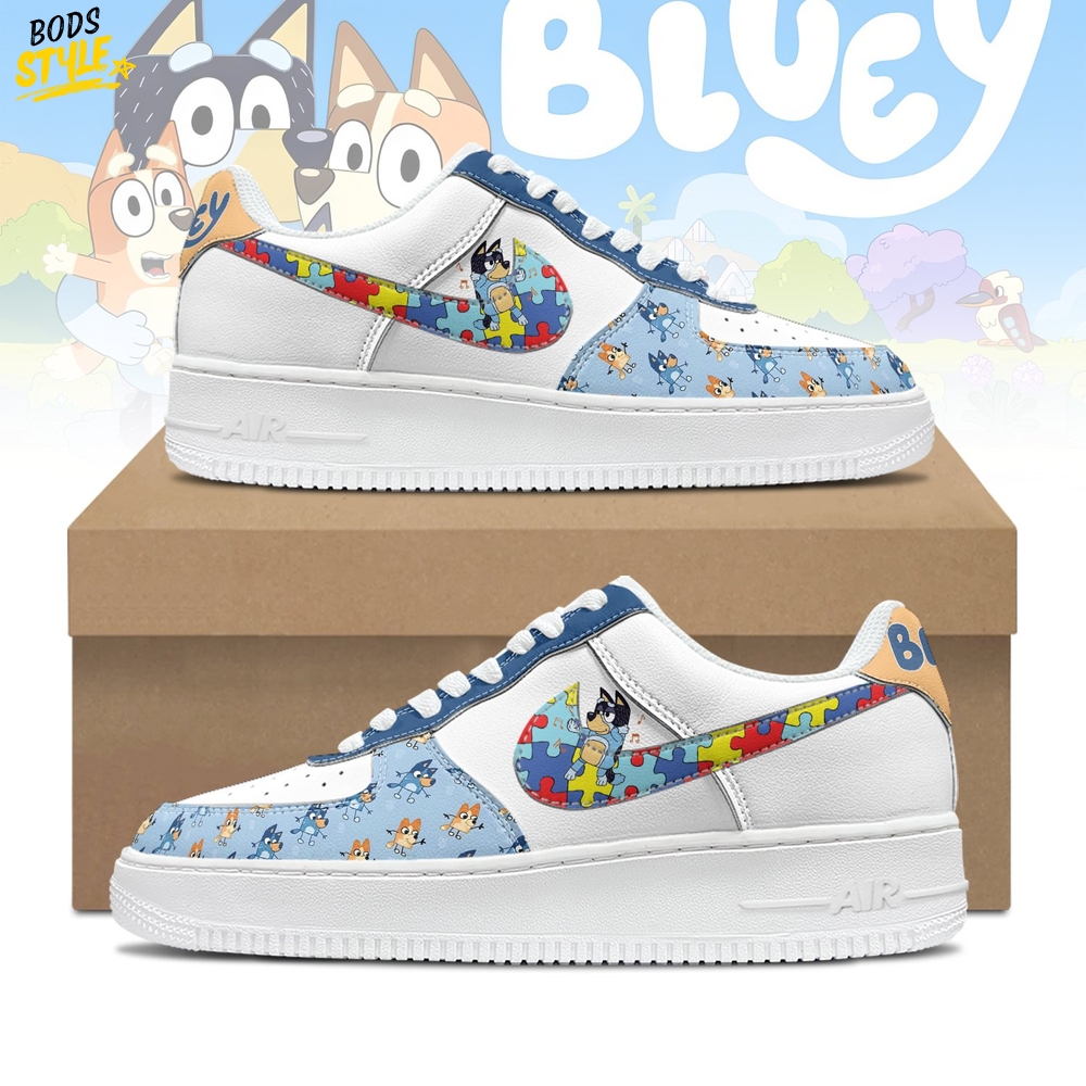 Bluey x Autism Awareness Special Edition Air Force 1 Shoes Bluey x Autism Awareness Special Edition Air Force 1 Shoes