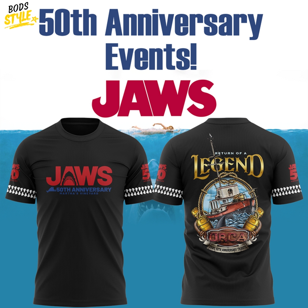 Boston Red Sox JAWS 50th Anniversary Events 2025 T-shirt Boston Red Sox JAWS 50th Anniversary Events 2025 T-shirt