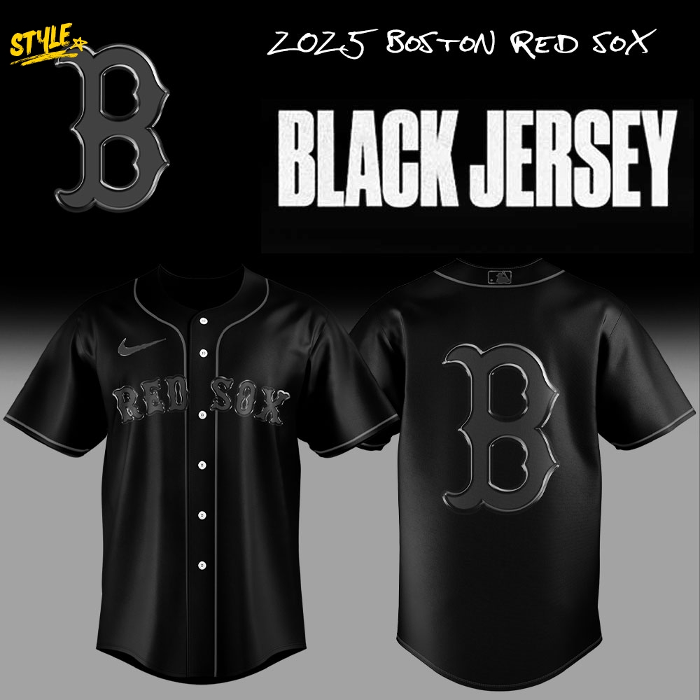 Boston Red Sox MLB x Back In Black 2025 Jersey Boston Red Sox MLB x Back In Black 2025 Jersey
