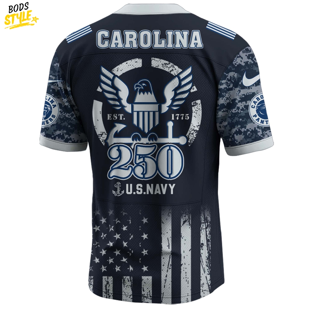 Carolina Panthers NFL x 250 U.S. Navy 250th Birthday Celebration Jersey Carolina Panthers NFL x 250 U.S. Navy 250th Birthday Celebration Jersey
