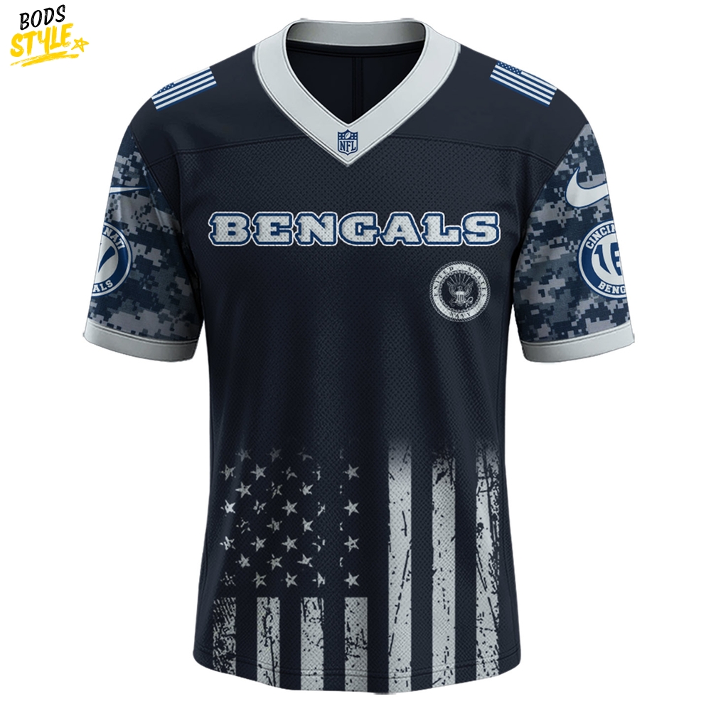 Cincinnati Bengals NFL x 250 U.S. Navy 250th Birthday Celebration Jersey Cincinnati Bengals NFL x 250 U.S. Navy 250th Birthday Celebration Jersey
