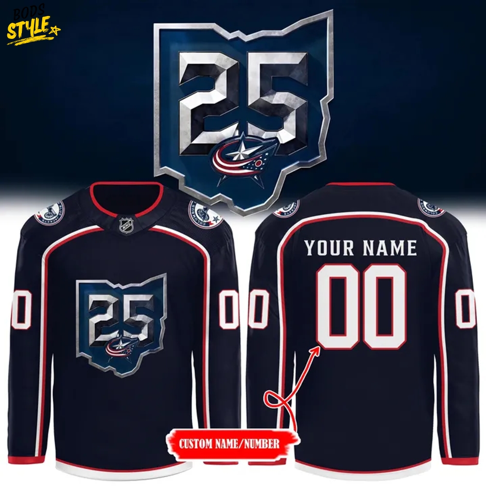 Columbus Blue Jackets 25th Anniversary Season Custom Jersey Columbus Blue Jackets 25th Anniversary Season Custom Jersey