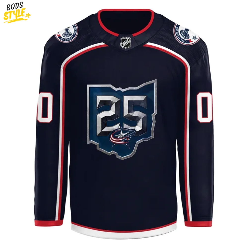 Columbus Blue Jackets 25th Anniversary Season Custom Jersey Columbus Blue Jackets 25th Anniversary Season Custom Jersey