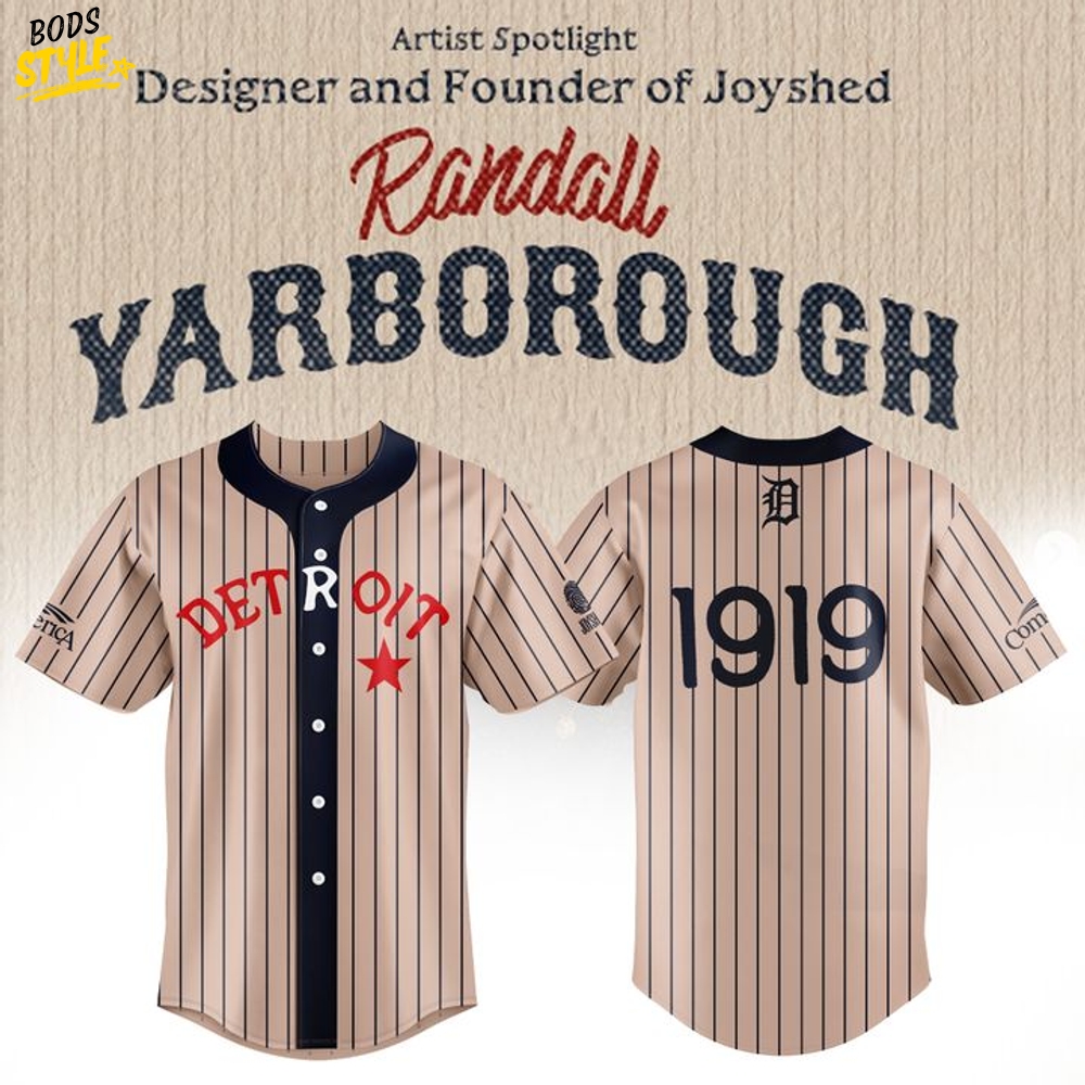 Detroit Tigers 1919 Black in Randall Yarborough Stripes Baseball Jersey Detroit Tigers 1919 Black in Randall Yarborough Stripes Baseball Jersey