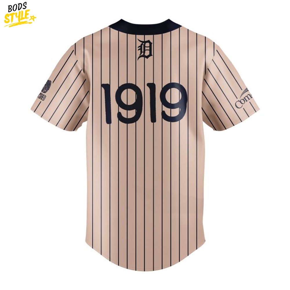 Detroit Tigers 1919 Black in Randall Yarborough Stripes Baseball Jersey Detroit Tigers 1919 Black in Randall Yarborough Stripes Baseball Jersey
