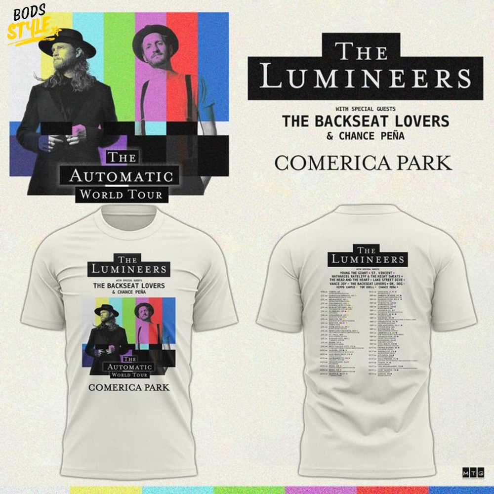 Detroit Tigers x The Lumineers "Automatic World Tour" Shirt 2025 Detroit Tigers x The Lumineers "Automatic World Tour" Shirt 2025