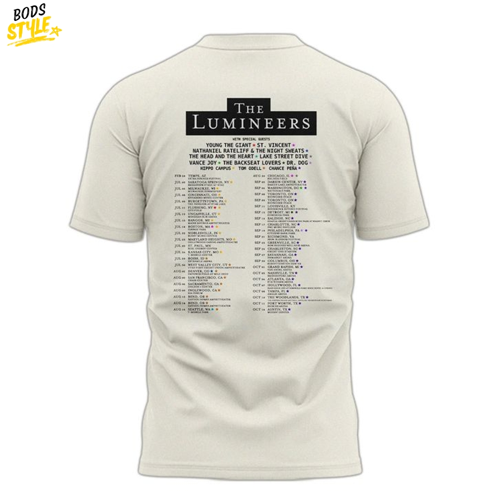 Detroit Tigers x The Lumineers "Automatic World Tour" Shirt 2025 Detroit Tigers x The Lumineers "Automatic World Tour" Shirt 2025