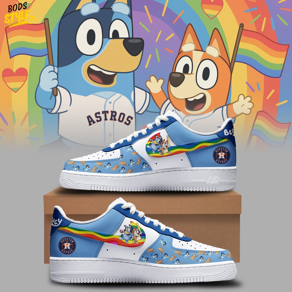 Houston Astros x Bluey Pride Month Special Air Force 1 Sneaker Houston Astros x Bluey Pride Month Special Air Force 1 Sneaker