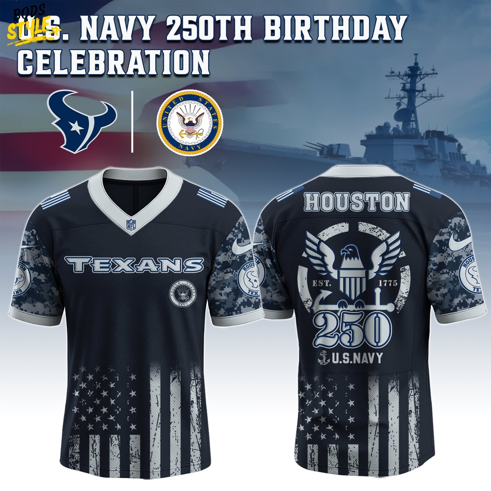 Houston Texans NFL x 250 U.S. Navy 250th Birthday Celebration Jersey Houston Texans NFL x 250 U.S. Navy 250th Birthday Celebration Jersey