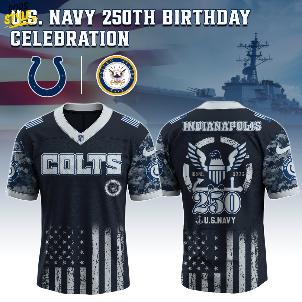 Indianapolis Colts NFL x 250 U.S. Navy 250th Birthday Celebration Jersey Indianapolis Colts NFL x 250 U.S. Navy 250th Birthday Celebration Jersey