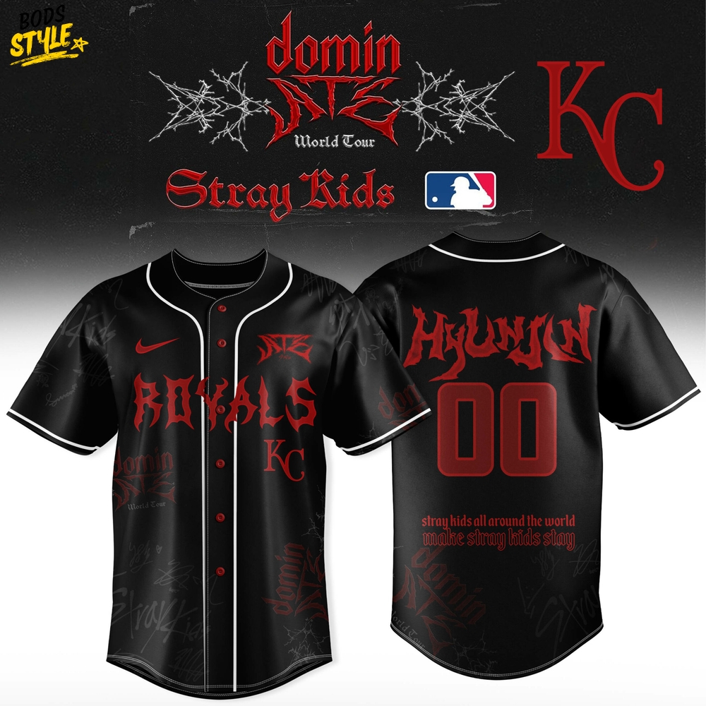 Kansas City Royals x Stray Kids DomiATE Word Tour Personalized Baseball Jersey Kansas City Royals x Stray Kids DomiATE Word Tour Personalized Baseball Jersey