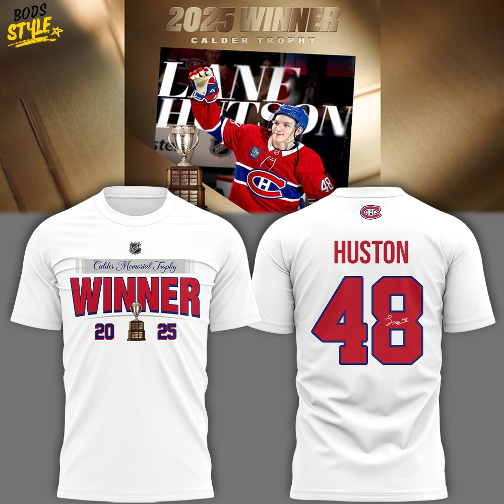 Lane Hutson Montreal Canadiens Winner Calder Trophy 2025 Special Shirt Lane Hutson Montreal Canadiens Winner Calder Trophy 2025 Special Shirt