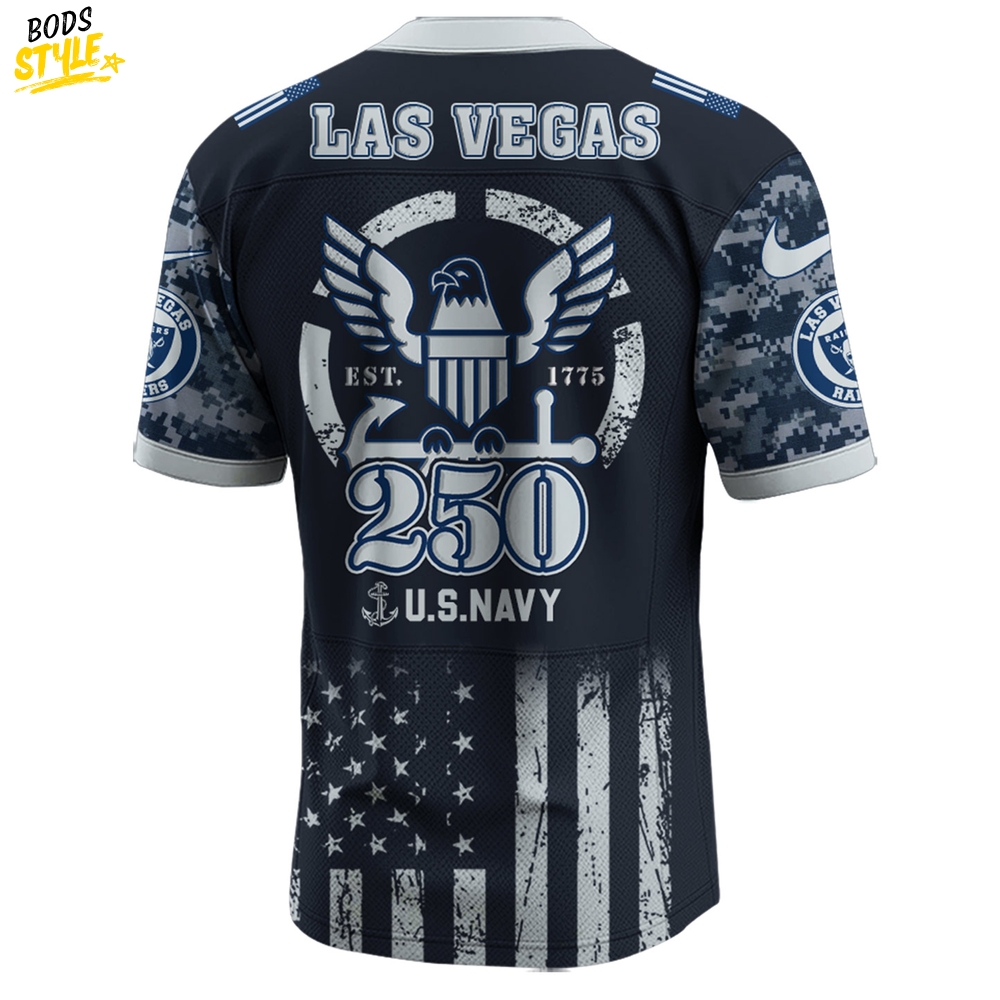 Las Vegas Raiders NFL x 250 U.S. Navy 250th Birthday Celebration Jersey Las Vegas Raiders NFL x 250 U.S. Navy 250th Birthday Celebration Jersey