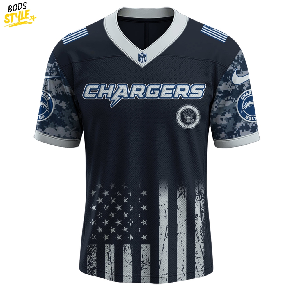 Los Angeles Chargers NFL x 250 U.S. Navy 250th Birthday Celebration Jersey Los Angeles Chargers NFL x 250 U.S. Navy 250th Birthday Celebration Jersey
