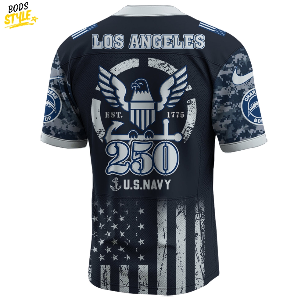 Los Angeles Chargers NFL x 250 U.S. Navy 250th Birthday Celebration Jersey Los Angeles Chargers NFL x 250 U.S. Navy 250th Birthday Celebration Jersey