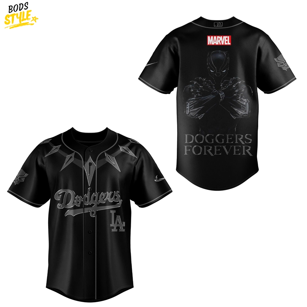 Los Angeles Dodgers x Black Panther "Wakanda Forever" Special Baseball Jersey Los Angeles Dodgers x Black Panther "Wakanda Forever" Special Baseball Jersey