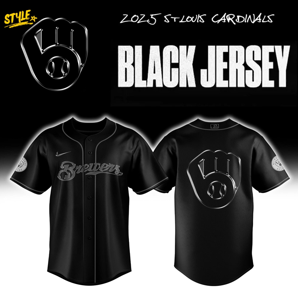 Milwaukee Brewers MLB x Back In Black 2025 Jersey Milwaukee Brewers MLB x Back In Black 2025 Jersey