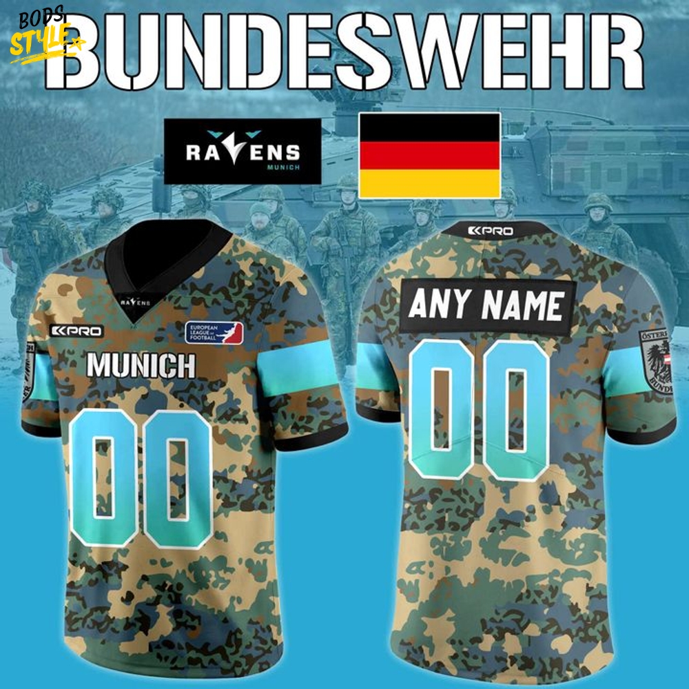 Munich Ravens Bundeswehr 2025 Football Jersey Munich Ravens Bundeswehr 2025 Football Jersey