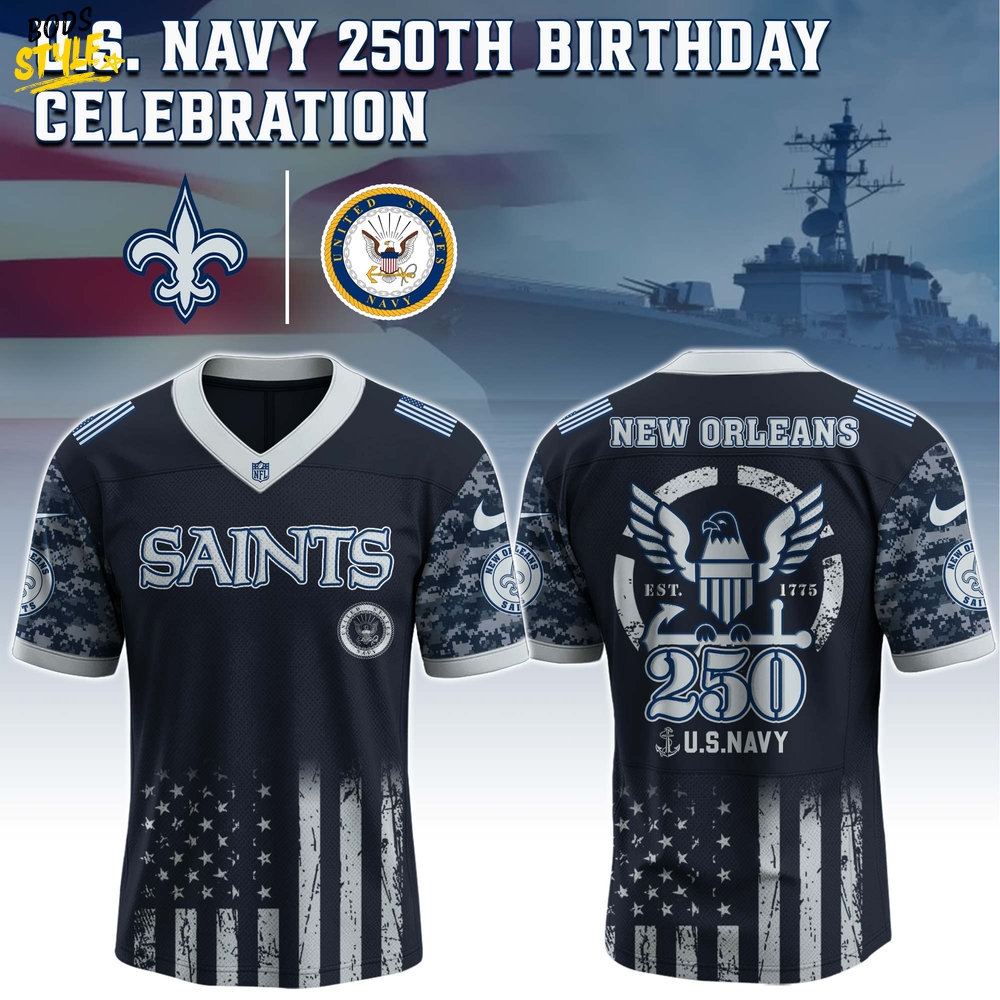 New Orleans Saints NFL x 250 U.S. Navy 250th Birthday Celebration Jersey New Orleans Saints NFL x 250 U.S. Navy 250th Birthday Celebration Jersey