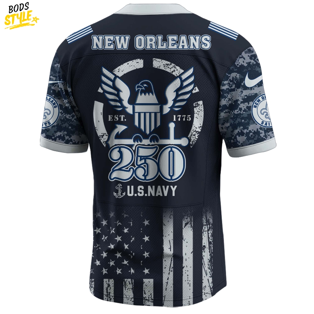 New Orleans Saints NFL x 250 U.S. Navy 250th Birthday Celebration Jersey New Orleans Saints NFL x 250 U.S. Navy 250th Birthday Celebration Jersey