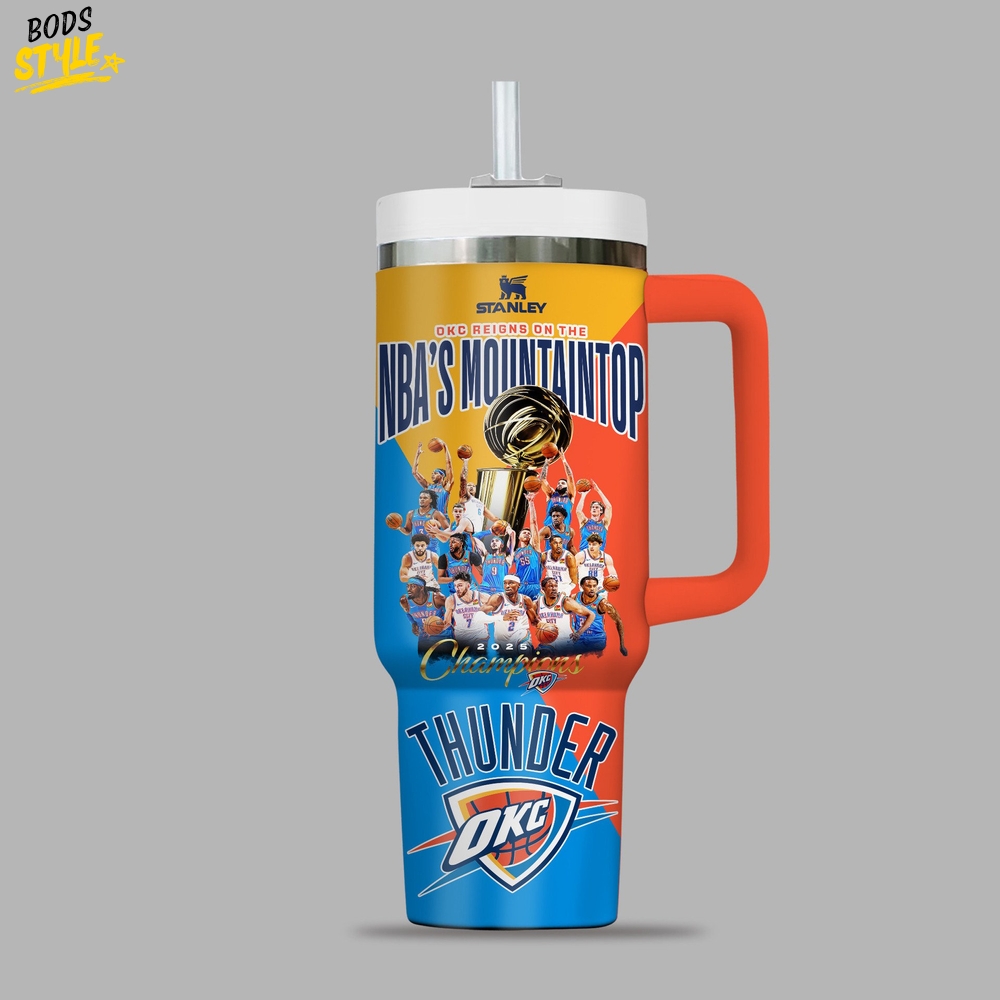 Oklahoma City Thunder "NBA's Mountaintop Champions 2025" Stanley Tumbler Oklahoma City Thunder "NBA's Mountaintop Champions 2025" Stanley Tumbler
