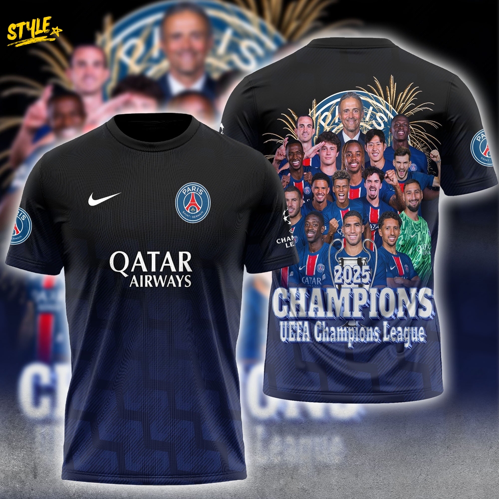 Paris Saint-Germain UEFA Champions League 2025 Winner Shirt Paris Saint-Germain UEFA Champions League 2025 Winner Shirt