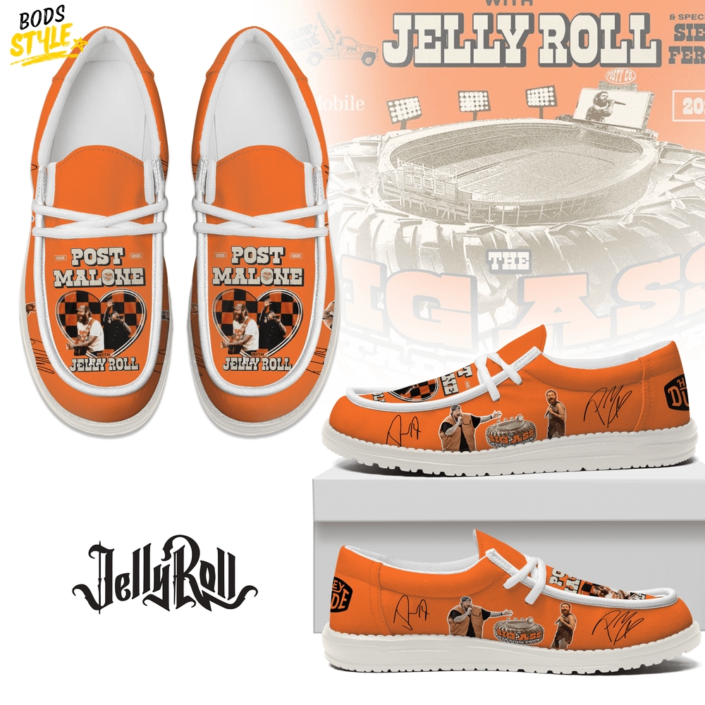 Post Malone x Jelly Roll Big Ass Tour 2025 Special Loafer Shoes Post Malone x Jelly Roll Big Ass Tour 2025 Special Loafer Shoes