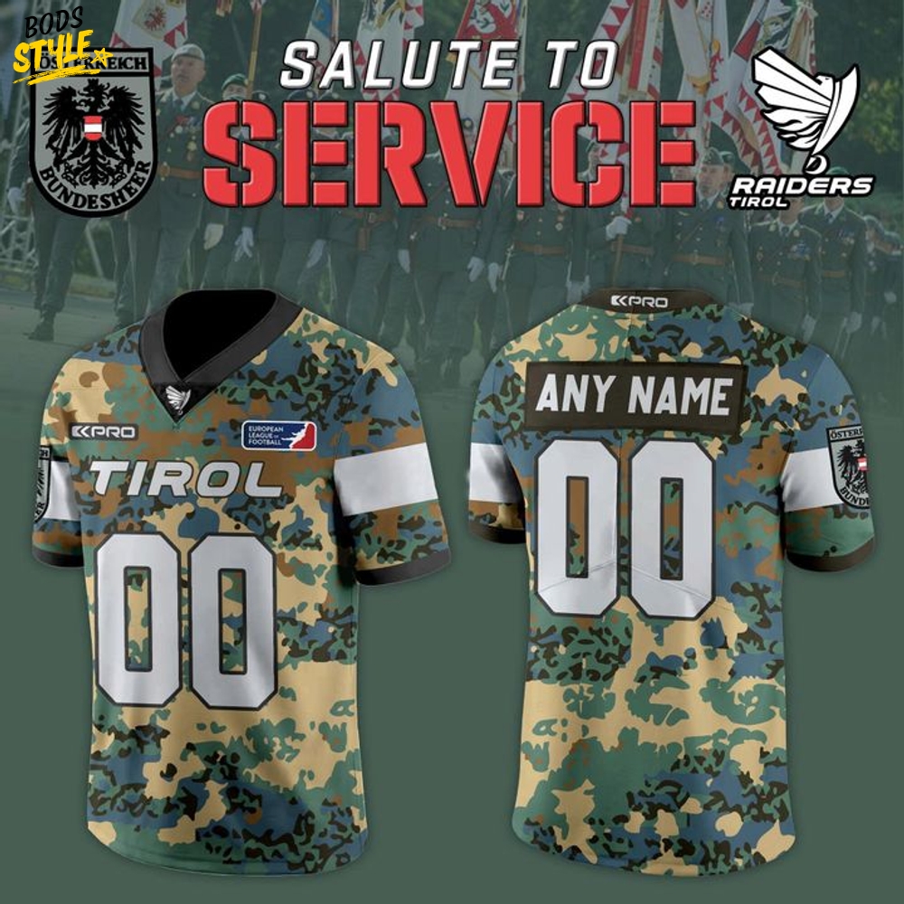 Raiders Tirol Salute to Service 2025 Limited Edition Football Jersey Raiders Tirol Salute to Service 2025 Limited Edition Football Jersey