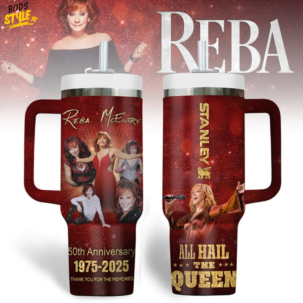 Reba McEntire 50th Anniversary All Hail The Quuen Stanley Tumbler Reba McEntire 50th Anniversary All Hail The Quuen Stanley Tumbler