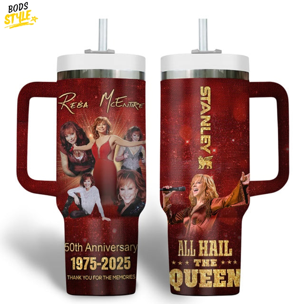 Reba McEntire 50th Anniversary All Hail The Quuen Stanley Tumbler Reba McEntire 50th Anniversary All Hail The Quuen Stanley Tumbler