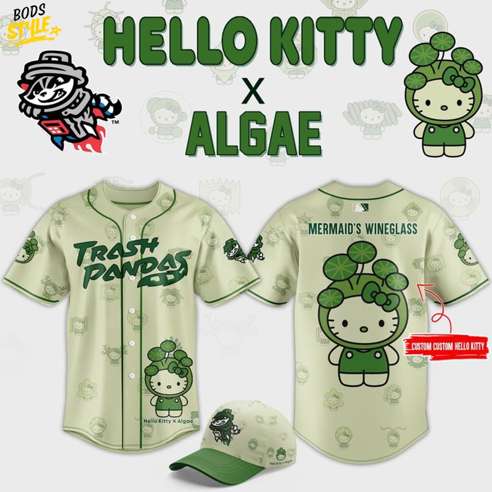 Rocket City Trash Pandas x Algae Hello Kitty Baseball Jersey Rocket City Trash Pandas x Algae Hello Kitty Baseball Jersey