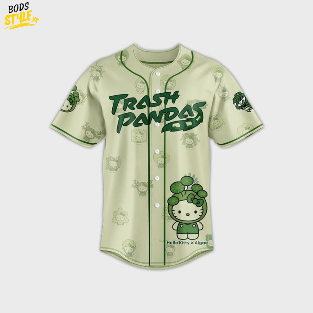 Rocket City Trash Pandas x Algae Hello Kitty Baseball Jersey Rocket City Trash Pandas x Algae Hello Kitty Baseball Jersey