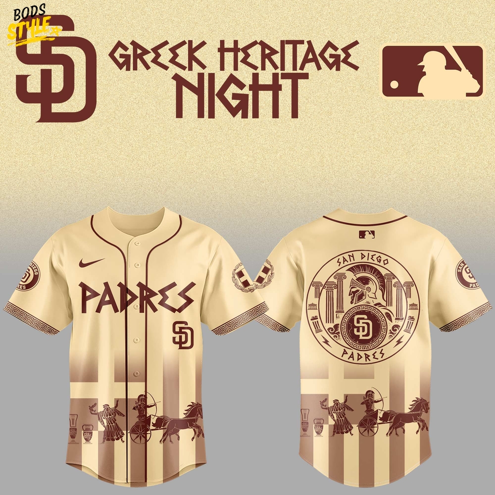 San Diego Padres x Greek Heritage Night 2025 Special Baseball Jersey San Diego Padres x Greek Heritage Night 2025 Special Baseball Jersey