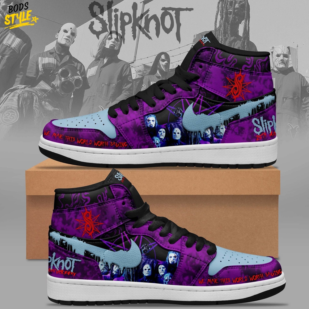 Slipknot Band "WE MAKE THIS WORLD WORTH HATING" Air Jordan 1 Sneaker Slipknot Band "WE MAKE THIS WORLD WORTH HATING" Air Jordan 1 Sneaker