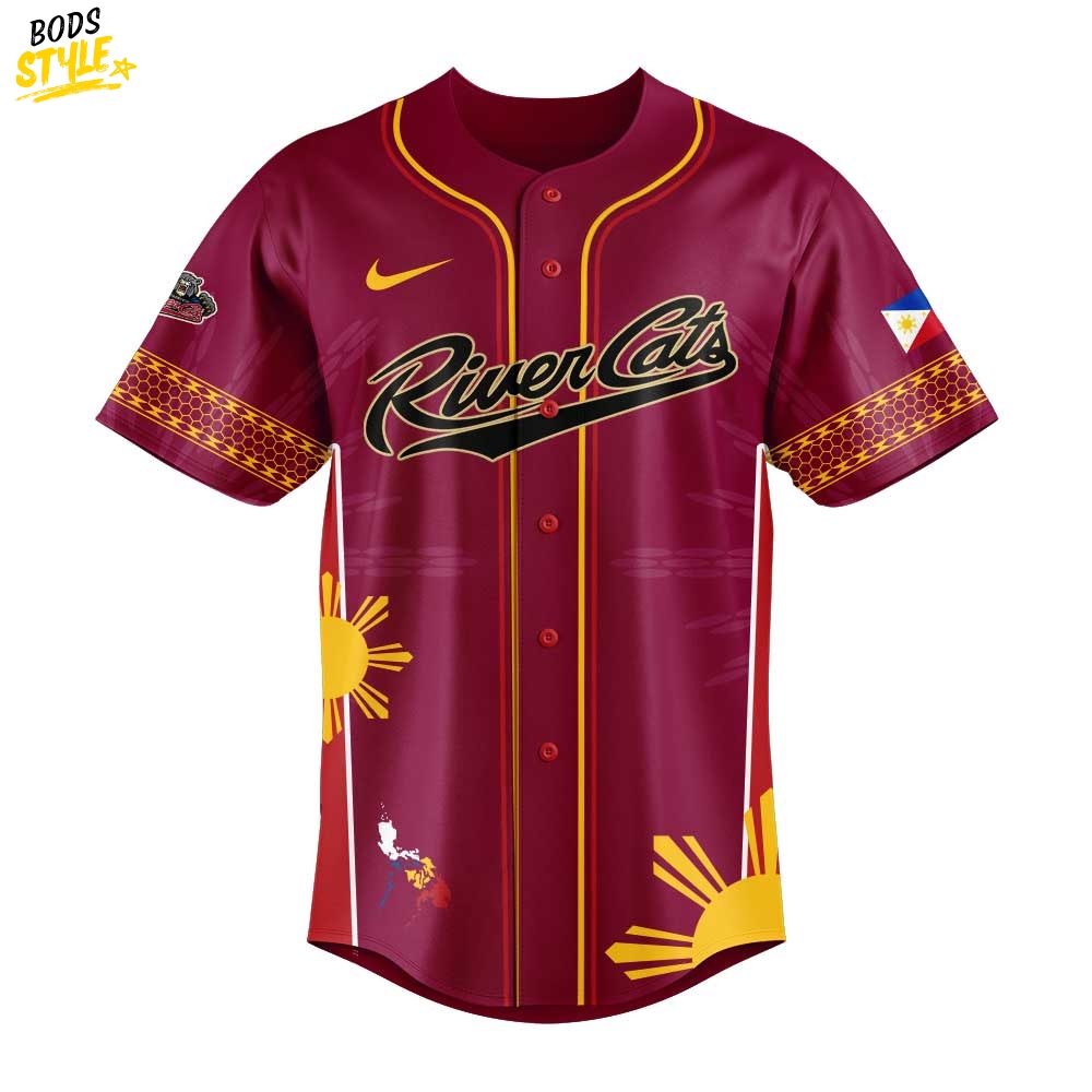 Sugar Land Space Cowboys Filipino Heritage Night Special Baseball Jersey Sugar Land Space Cowboys Filipino Heritage Night Special Baseball Jersey