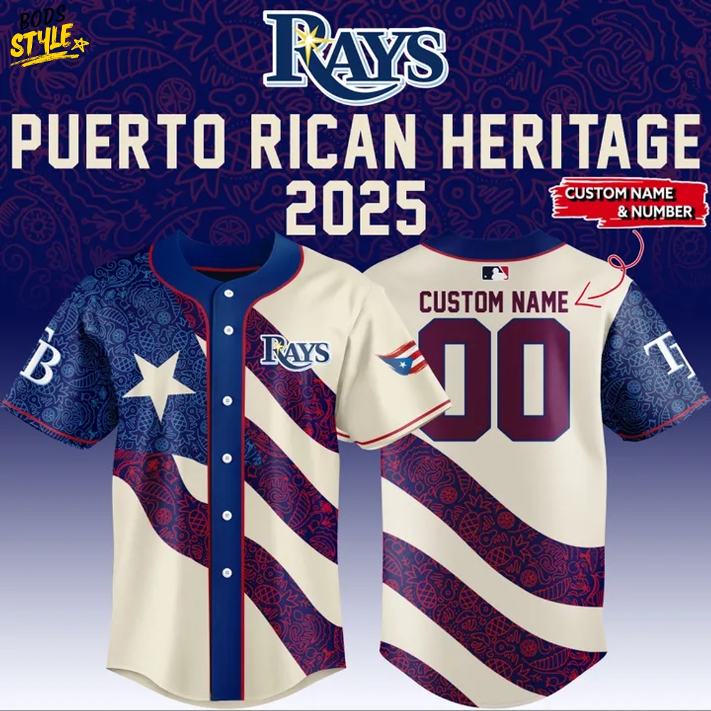 Tampa Bay Rays x Puerto Rican Heritage 2025 Personalized Baseball Jersey Tampa Bay Rays x Puerto Rican Heritage 2025 Personalized Baseball Jersey