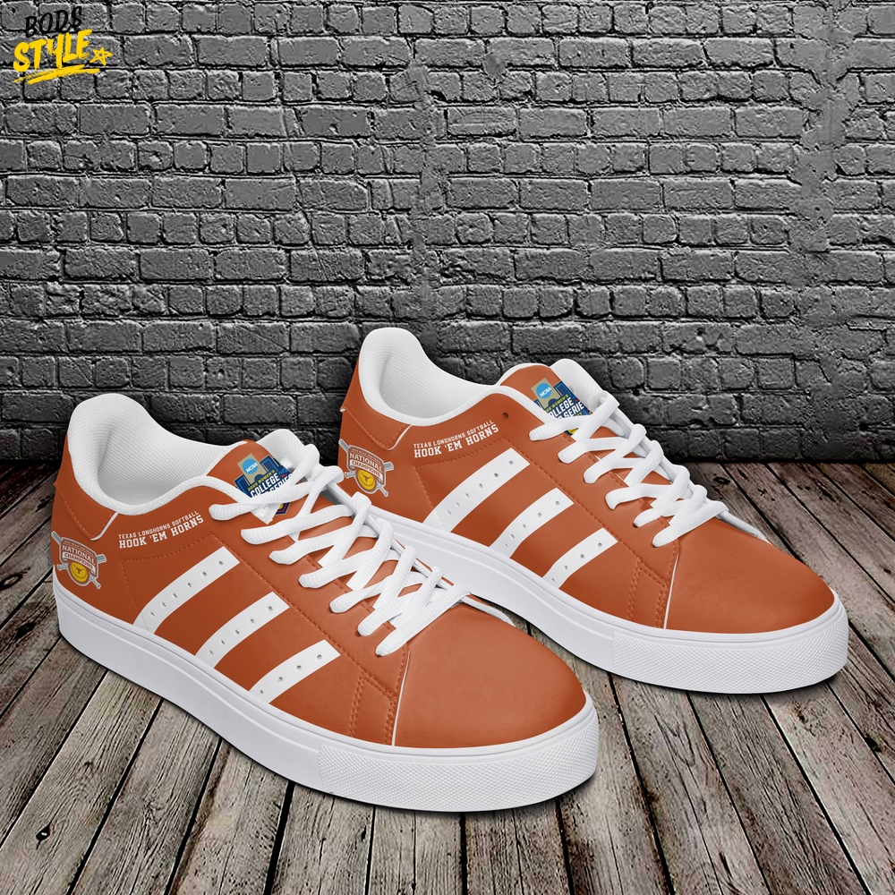Texas Longhorns Softball National Champions 2025 Orange Stan Smith Shoes Texas Longhorns Softball National Champions 2025 Orange Stan Smith Shoes