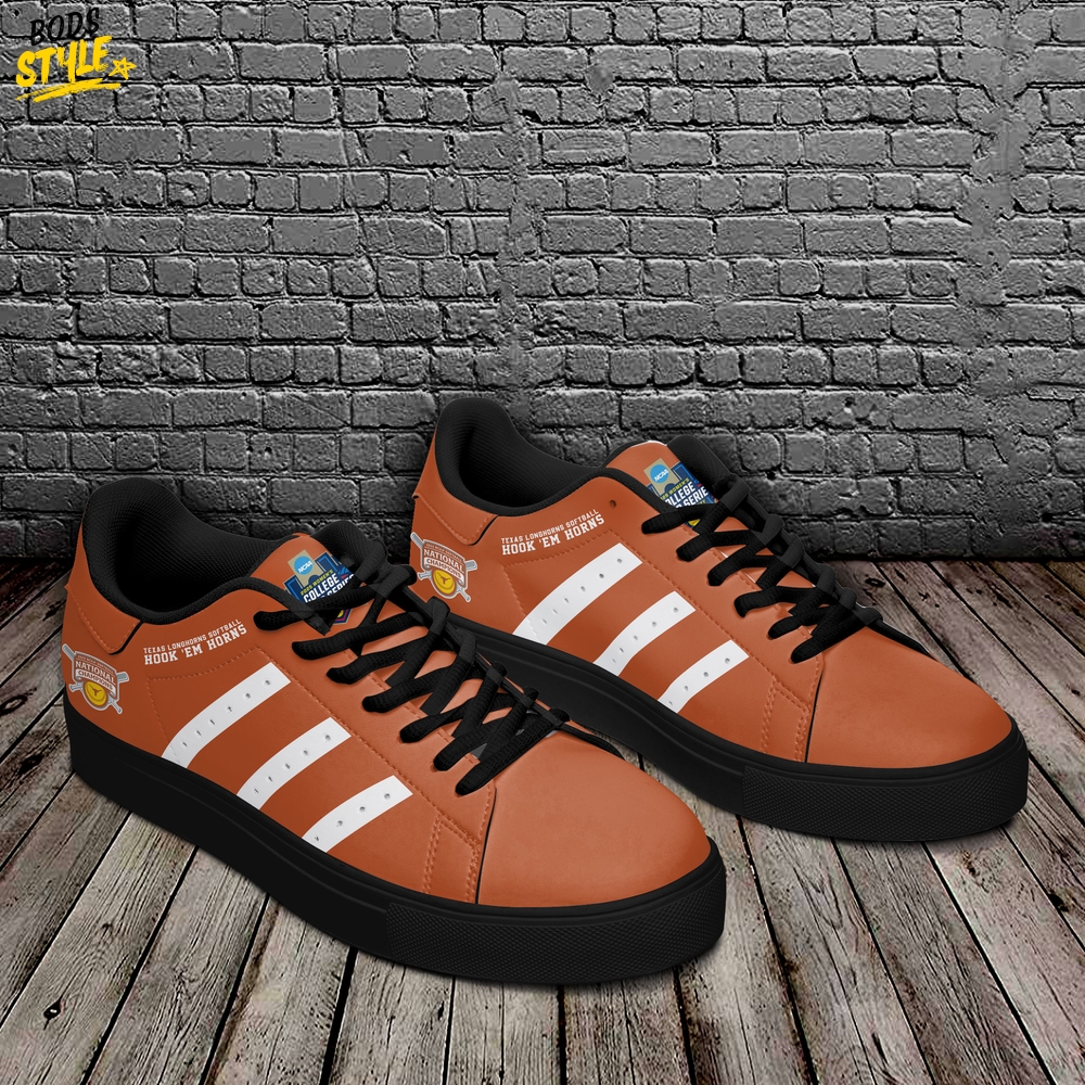 Texas Longhorns Softball National Champions 2025 Orange Stan Smith Shoes Texas Longhorns Softball National Champions 2025 Orange Stan Smith Shoes